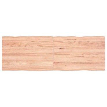 vidaXL Επιφ Τραπεζιού Αν Καφέ 120x40x(2-4)cm Ακατέργ. Μασίφ Ξύλο Δρυός 1 τεμ.