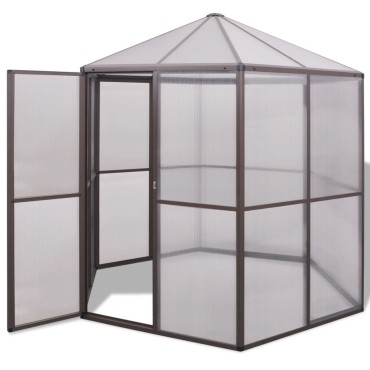 vidaXL Θερμοκήπιο 240 x 211 x 232 εκ. Αλουμινίου
