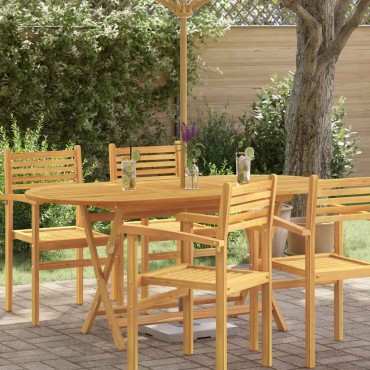 vidaXL Τραπέζι Κήπου Πτυσσόμενο 160x85x75cm Μασίφ Ξύλο Ευκαλύπτου 1 τεμ.