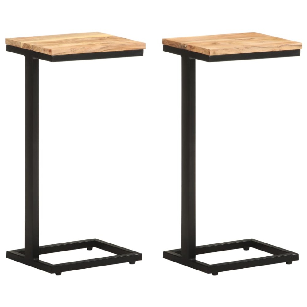 vidaXL Τραπέζια Βοηθητικά 2 τεμ. 31,5x24,5x64,5cm Μασίφ Ξύλο Ακακίας