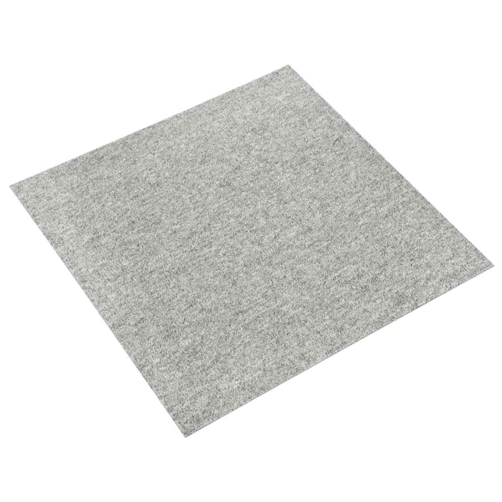 vidaXL Χαλί 20 τμχ. Ανοιχτό γκρι 50x50cm 100% Πολυπροπυλένιο