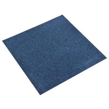 vidaXL Χαλί 20 τμχ. Σκούρο Μπλε 50x50cm 100% Πολυπροπυλένιο