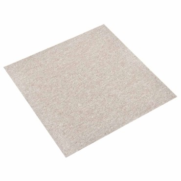 vidaXL Χαλί 20 τμχ. Ανοιχτό μπεζ. 50x50cm 100% Πολυπροπυλένιο