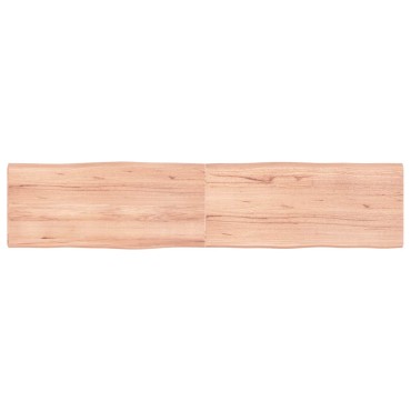vidaXL Επιφ Τραπεζιού Αν Καφέ 180x40x(2-4)cm Ακατέργ. Μασίφ Ξύλο Δρυός 1 τεμ.
