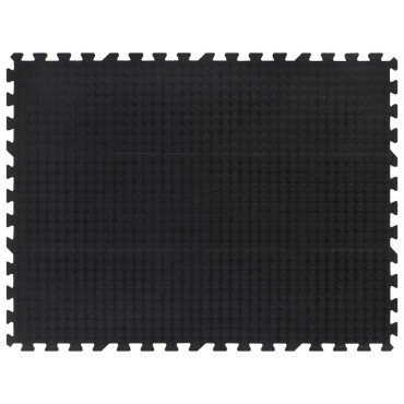 vidaXL Δάπεδο Προστασίας Παζλ Μαύρο 12 χιλ. 90 x 120 εκ. Καουτσουκ
