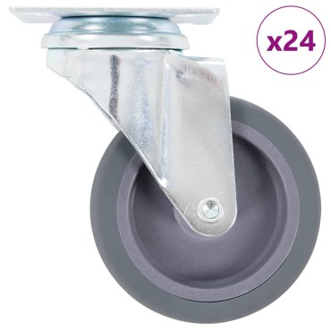 vidaXL Ρόδες Περιστρεφόμενες 24 τεμ. 75 χιλ.