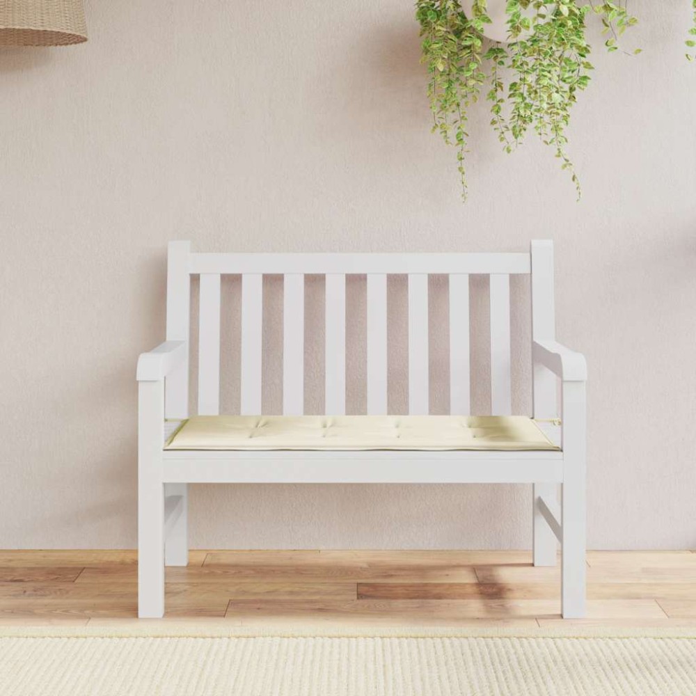 vidaXL Μαξιλάρι Πάγκου Κήπου Κρεμ 100x50x3cm Ύφασμα Oxford