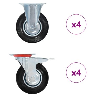 vidaXL Ρόδες 8 τεμ. 125 χιλ.