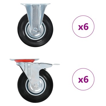 vidaXL Ρόδες 12 τεμ. 125 χιλ.
