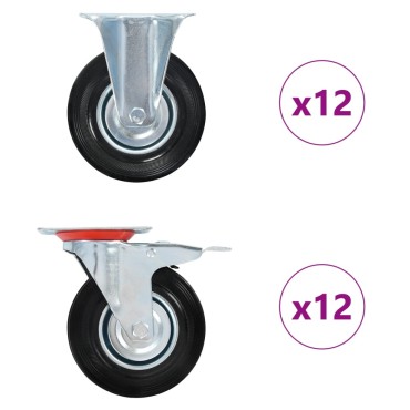 vidaXL Ρόδες 24 τεμ. 125 χιλ.