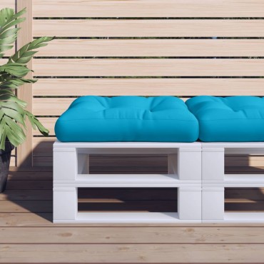 vidaXL Μαξιλάρι Παλέτας Μπλε Υφασμάτινο 61,5x60x10cm