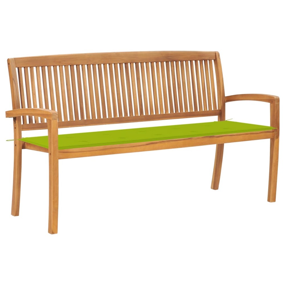 vidaXL Παγκάκι Κήπου Στοιβαζόμενο Μασίφ Ξύλο Teak & Μαξιλάρι 159x57,5x90cm 1 τεμ. vidaXL Παγκάκι Κήπου Στοιβαζόμενο Μασίφ Ξύλο Teak & Μαξιλάρι 159x57,5x90cm 1 τεμ.