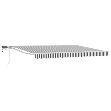 vidaXL Χειροκίνητο πλαίσιο τέντας με LED Γκρι και Λευκό 4,5 x 3 μ
