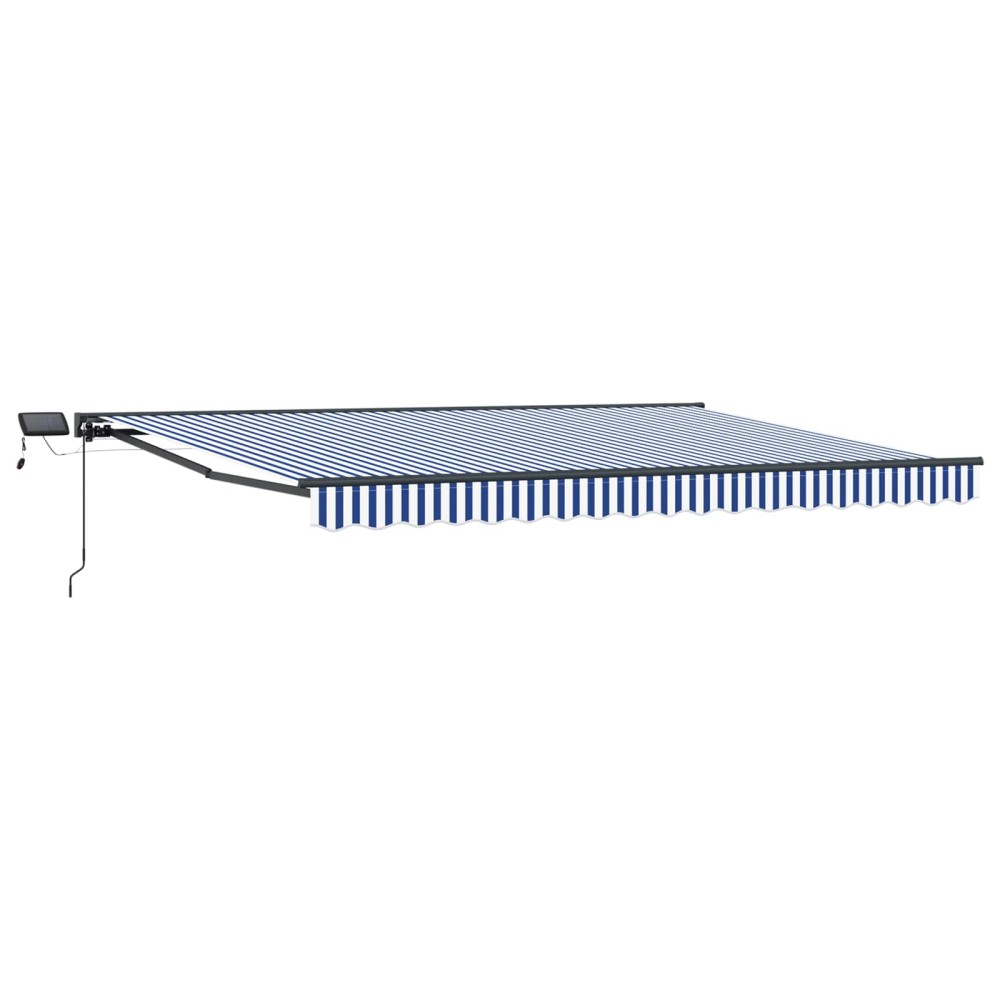 vidaXL Χειροκίνητο πλαίσιο τέντας με LED 4,5 x 3 μ