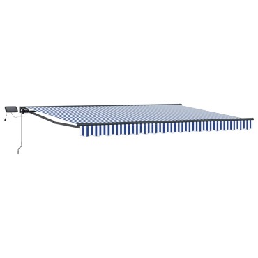 vidaXL Χειροκίνητο πλαίσιο τέντας με LED 4,5 x 3 μ