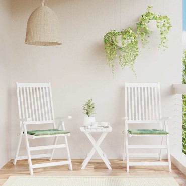 vidaXL Μαξιλάρια Καρέκλας 2 τεμ. Σχέδιο Φύλλων 50x50x4cm Υφασμάτινα