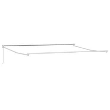 vidaXL Manual Awning Frame 4 x 2 m Λευκό Powder-Coated Aluminium
