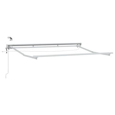 vidaXL Ηλεκτρικό πλαίσιο τέντας με LED Λευκός 2,5 x 2 m Αλουμίνιο