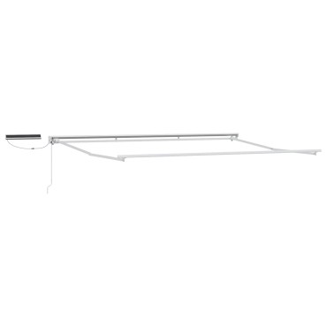 vidaXL Solar Electric Awning Frame 4.5 x 3 m Λευκό