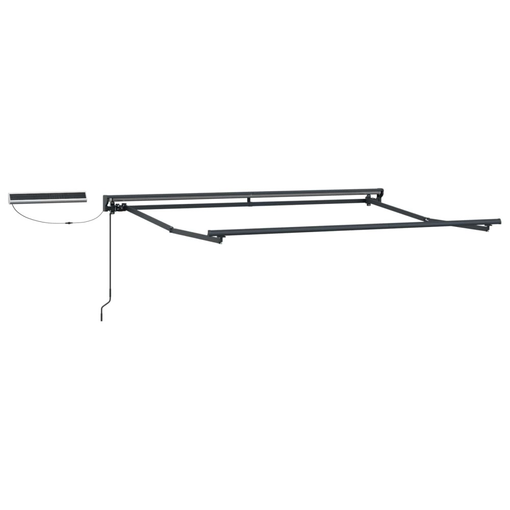 vidaXL Solar Electric Awning Frame 2.5 x 2 m Ανθρακί