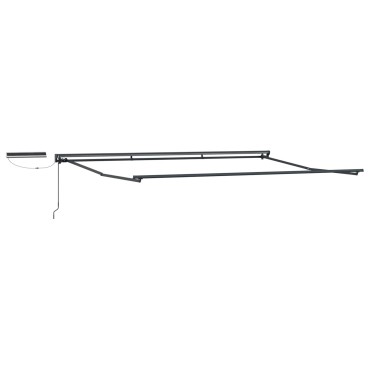 vidaXL Solar Electric Awning Frame 4 x 3 m Ανθρακί