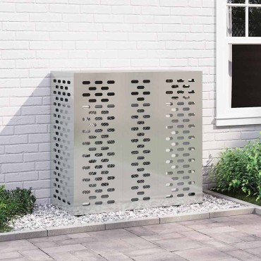vidaXL Κάλυμμα κλιματιστικού Ασημί 110 x 50 x 105 εκ