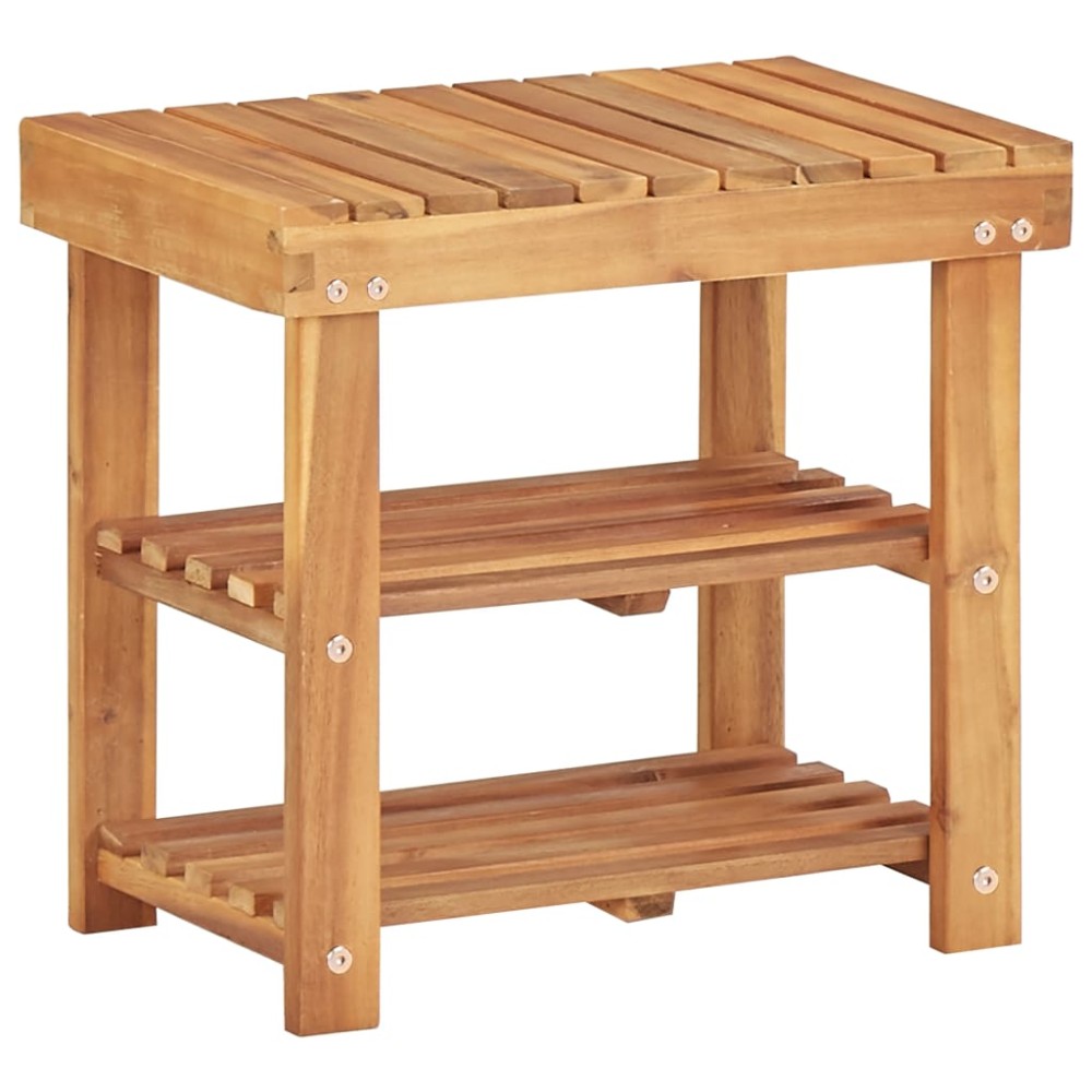 vidaXL Παπουτσοθήκη 50x32x45cm από Μασίφ Ξύλο Ακακίας