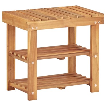 vidaXL Παπουτσοθήκη 50x32x45cm από Μασίφ Ξύλο Ακακίας
