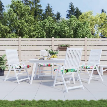 vidaXL Μαξιλάρια Καρέκλας 4 τεμ. Πολύχρωμα 40x40x7cm Υφασμάτινα
