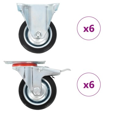 vidaXL Ρόδες 12 τεμ. 75 χιλ.