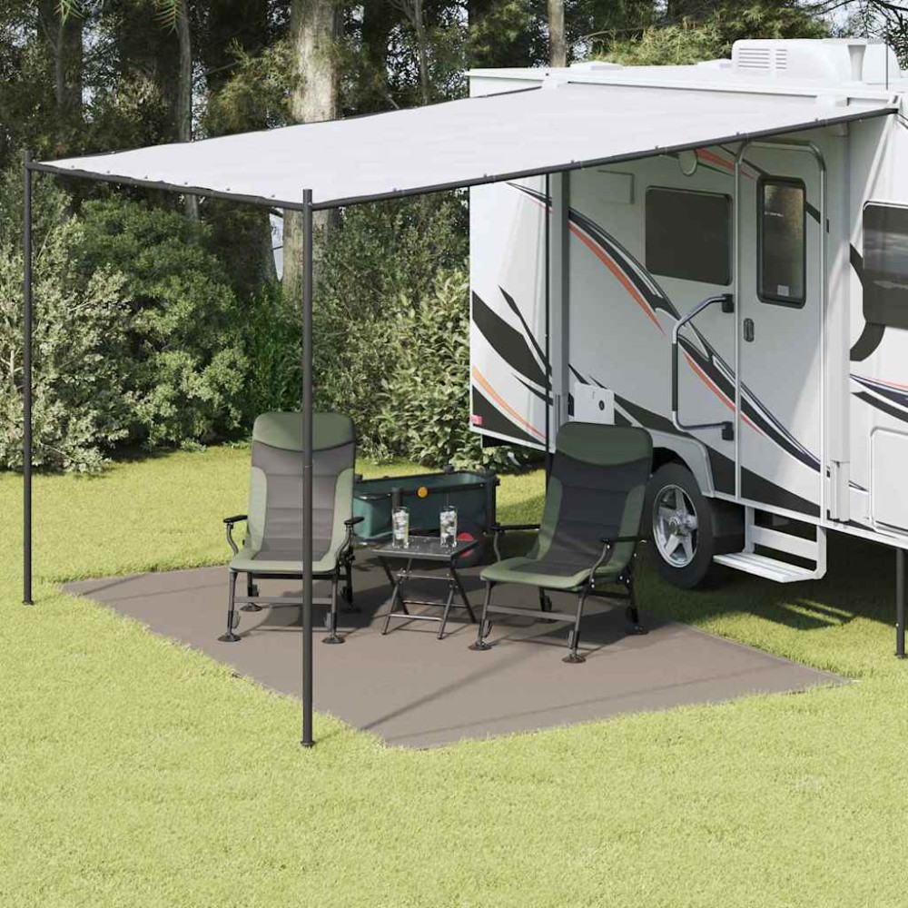 vidaXL Χαλκάκι Σκηνής Ανοιχτό γκρι 400 x 250 cm Πολυαιθυλένιο