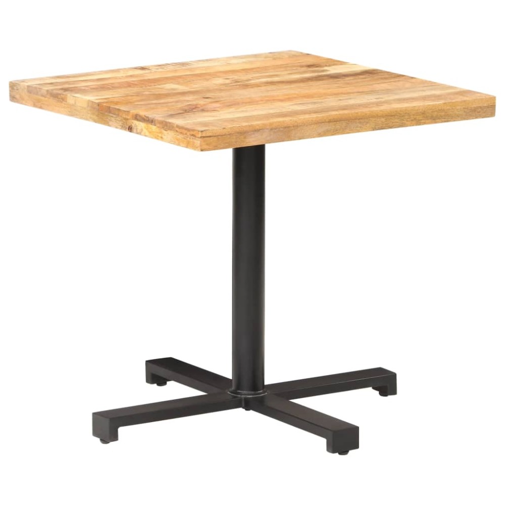 vidaXL Τραπέζι Bistro Τετράγωνο 80x80x75cm Ακατέργαστο Ξύλο Μάνγκο 1 τεμ.