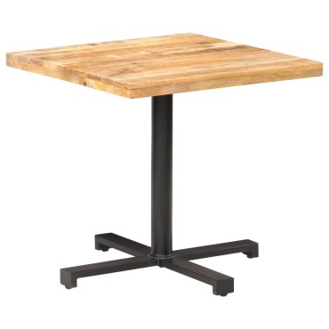 vidaXL Τραπέζι Bistro Τετράγωνο 80x80x75cm Ακατέργαστο Ξύλο Μάνγκο 1 τεμ.
