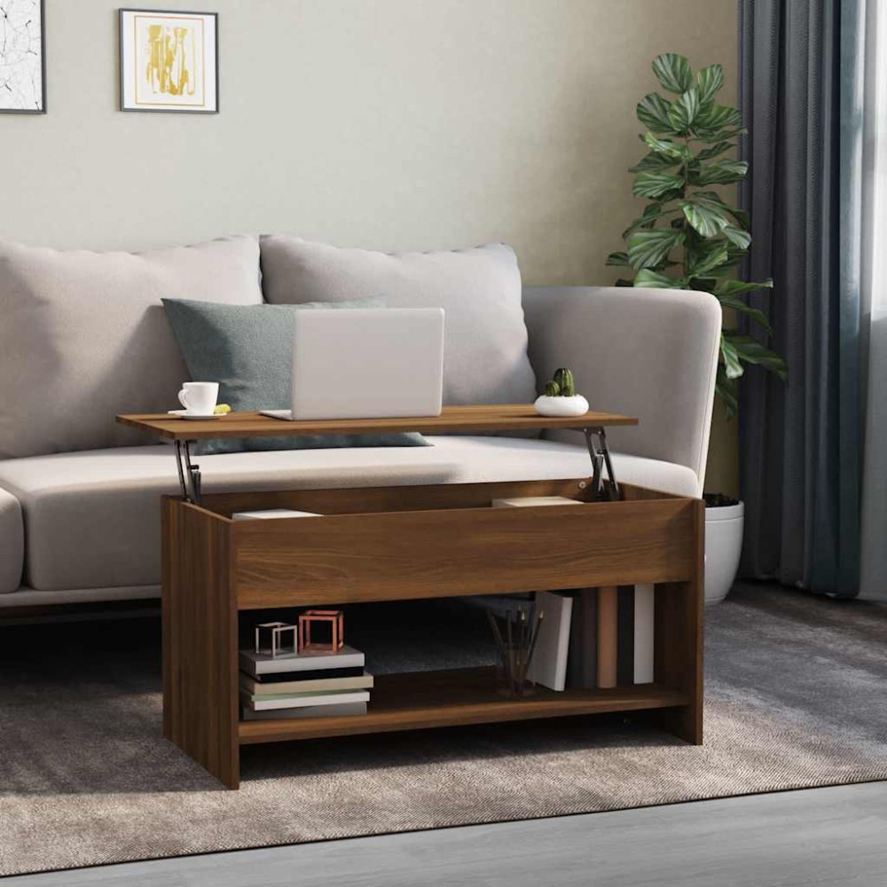 vidaXL Τραπεζάκι Σαλονιού Καφέ Δρυς102x50x52,5cm Επεξεργασμένο Ξύλο 1 τεμ. vidaXL Τραπεζάκι Σαλονιού Καφέ Δρυς102x50x52,5cm Επεξεργασμένο Ξύλο 1 τεμ.