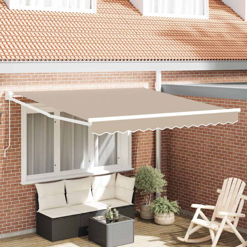 vidaXL Αναδιπλούμενη τέντα Μπεζ 300 x 250 x 165 εκ.