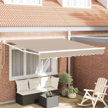 vidaXL Αναδιπλούμενη τέντα Μπεζ 300 x 250 x 165 εκ.