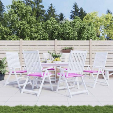 vidaXL Μαξιλάρια Καρέκλας Κήπου 6 τεμ. Ροζ 50x50x4cm Υφασμάτινα