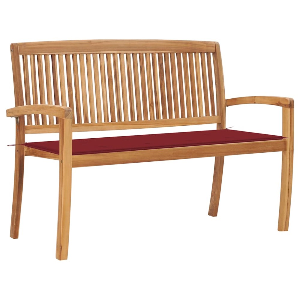 vidaXL Παγκάκι Κήπου Στοιβαζόμενο Μασίφ Ξύλο Teak & Μαξιλάρι 128,5x57,5x90cm 1 τεμ. vidaXL Παγκάκι Κήπου Στοιβαζόμενο Μασίφ Ξύλο Teak & Μαξιλάρι 128,5x57,5x90cm 1 τεμ.