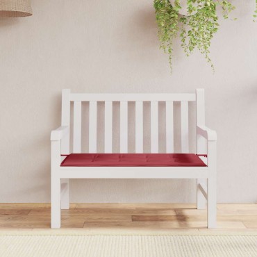 vidaXL Μαξιλάρι Πάγκου Κήπου Μπορντό 120x50x3cm Ύφασμα Oxford
