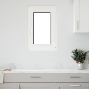 vidaXL Παράθυρο Κάτω Στρώματος RISOR 50 x 75 cm PVC και Γυαλί Λευκό