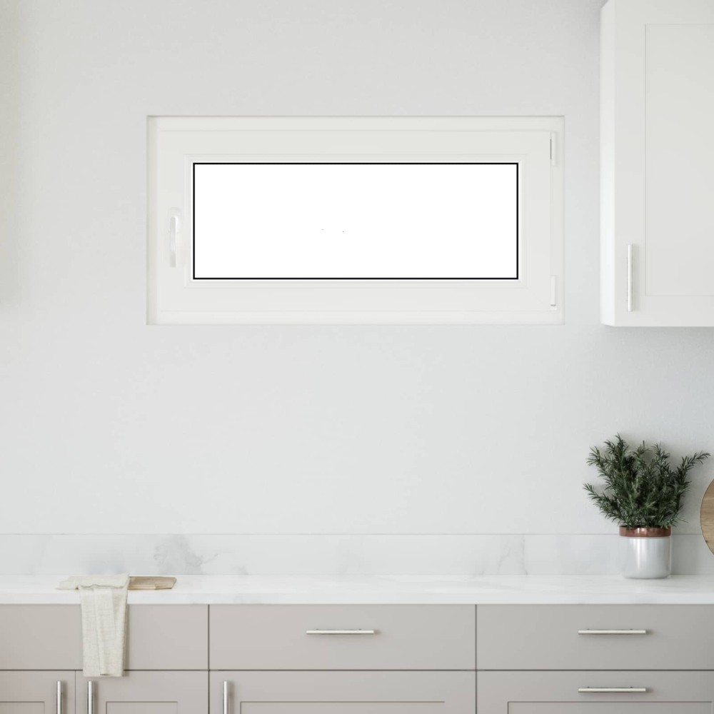 vidaXL Παράθυρο Κάτω Στρώματος RISOR 100 x 50 cm PVC και Γυαλί Λευκό