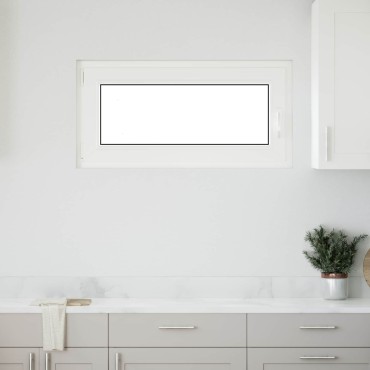 vidaXL Παράθυρο Κάτω Στρώματος RISOR 100 x 50 cm PVC και Γυαλί Λευκό