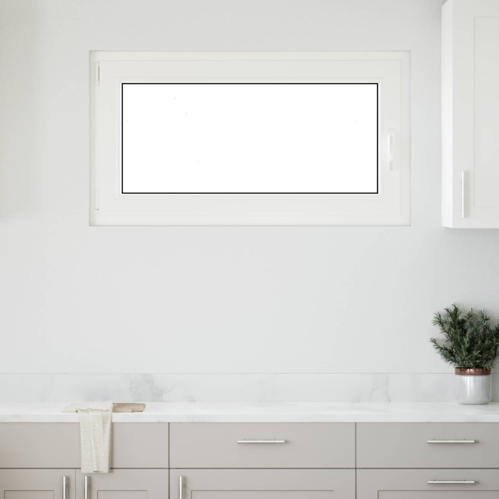 vidaXL Παράθυρο Κάτω Στρώματος RISOR 110 x 60 cm PVC και Γυαλί Λευκό