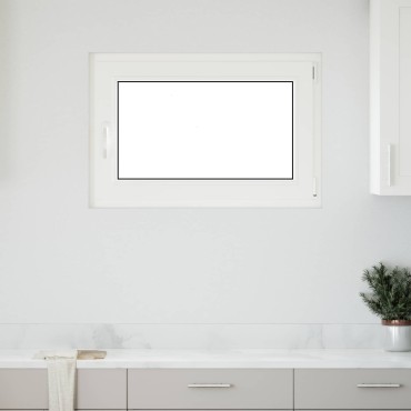 vidaXL Παράθυρο Κάτω Στρώματος RISOR 90 x 60 cm PVC και Γυαλί Λευκό