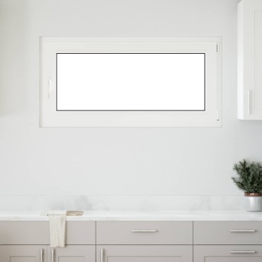 vidaXL Παράθυρο Κάτω Στρώματος RISOR 120 x 60 cm PVC και Γυαλί Λευκό