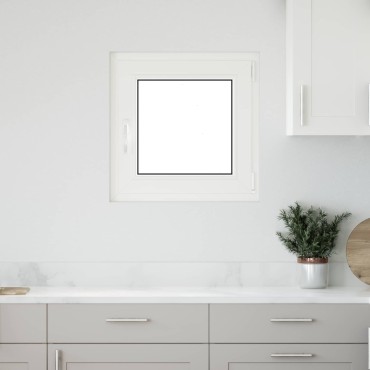 vidaXL Παράθυρο Κάτω Στρώματος RISOR 50 x 50 cm PVC και Γυαλί Ανθρακί