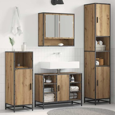 vidaXL Σετ Επίπλων Μπάνιου Artisan Oak 35x37,5x188,5 εκατοστά 35x37,5x188,5cm