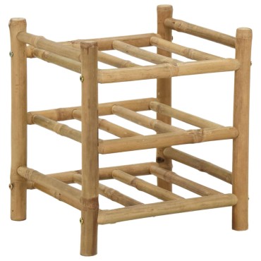vidaXL Ράφι Κρασιού Φυσικό 32,5x29,5x36cm Μπαμπού 1 τεμ.