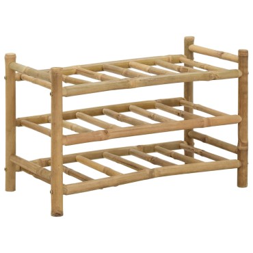 vidaXL Ράφι Κρασιού Φυσικό 57x29,5x36cm Μπαμπού 1 τεμ.