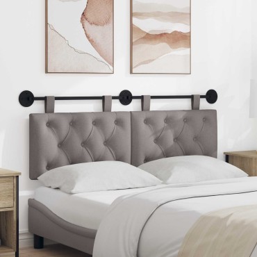 vidaXL Κεφαλάρι κρεβατιού κρεμαστό Taupe Ύφασμα 130x55x7cm 1 τεμ.